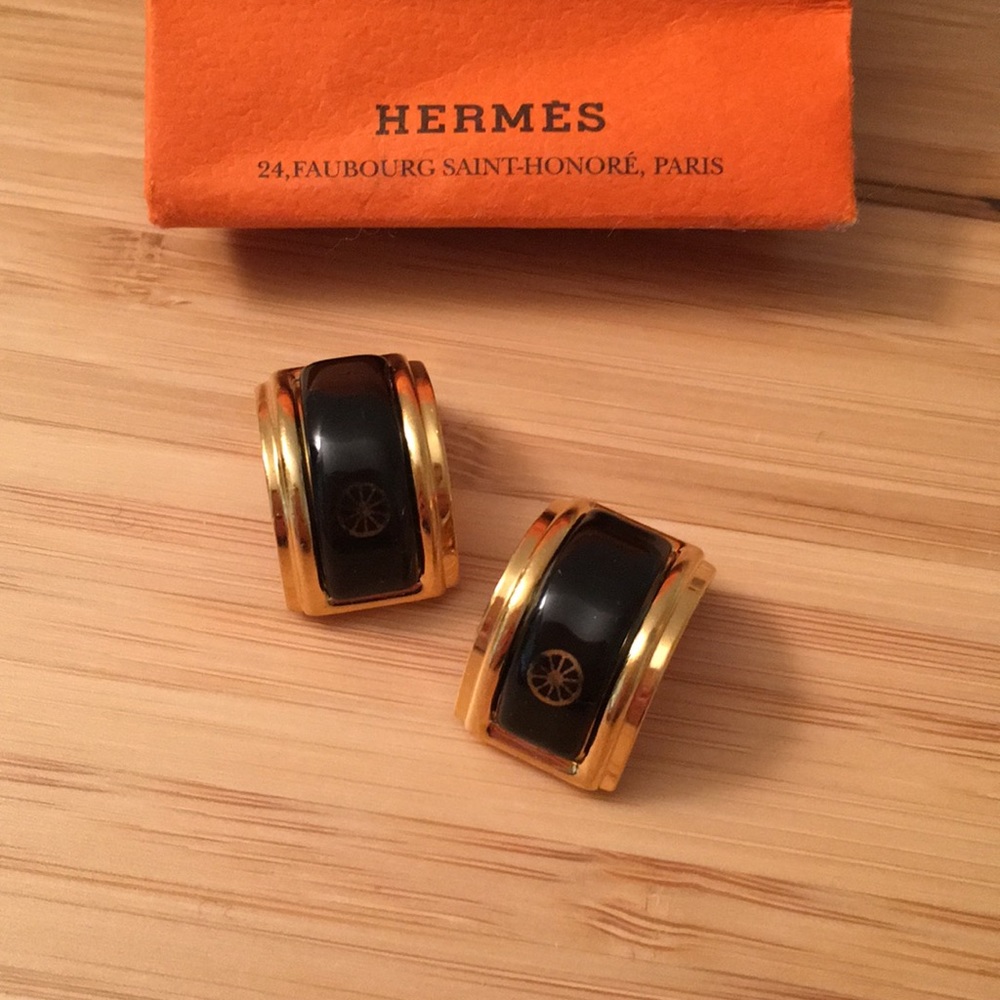 Authentic Hermes clip on earrings